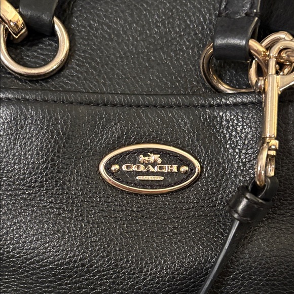 Coach Colette Black Pebbled Leather Tote - Picture 2 of 10